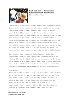 Guck mal da! - Schritte in den Dialog