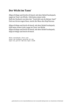 Der Wicht im Tann - Vrijeschoolliederen