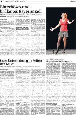 Christoph Brüske, Oltner Tagblatt, 05.05.2015 - Oltner Kabarett-Tage