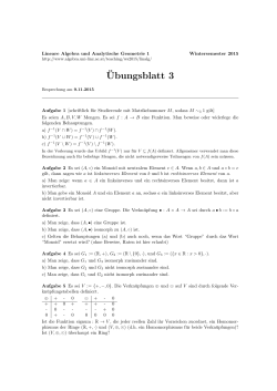 ¨Ubungsblatt 3