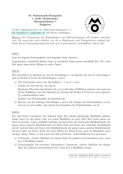 55. Mathematik-Olympiade 1. Stufe (Schulrunde) Olympiadeklasse 7