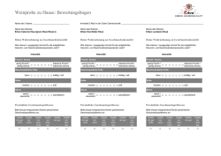 Weinprobe zu Hause: Bewertungsbogen