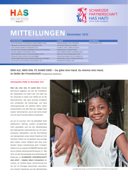 24_Mitteilungsblatt_Dez 2015 - Schweizer Partnerschaft HAS Haiti