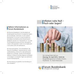 Inflation nahe Null &ndash; Fluch oder Segen?