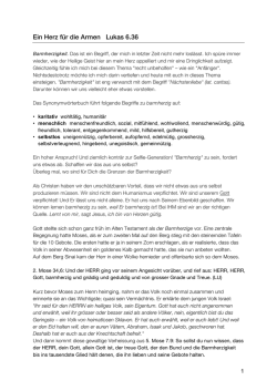 Ein Herz f&uuml;r die Armen Lukas 6.36