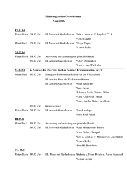 Gottesdienstordnung April 2016