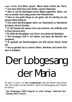 Der Lobgesang der Maria