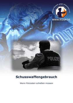 Informationsbrosch&uuml;re "Schusswaffengebrauch