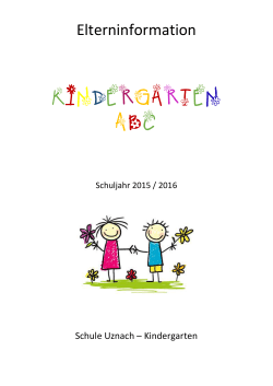 Elterninformation Kindergarten ABC