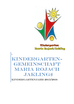 Informationsfolder zur Kindergartengemeinschaft Maria Rojach/Jakling