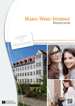 Broschüre Maria-Ward-Internat Mindelheim