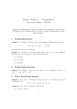 Blatt 2 - Mathematisches Institut