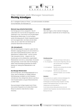 Hier k&ouml;nnen sich Manager beweisen: Richtig k&uuml;ndigen