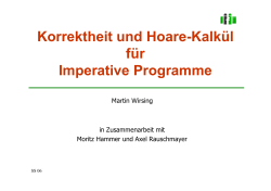 Hoare-Kalkül - Programmierung und Softwaretechnik (PST)
