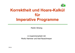 Hoare-Kalk&uuml;l - Programmierung und Softwaretechnik (PST)