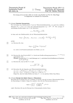 Blatt 2 - Universität des Saarlandes