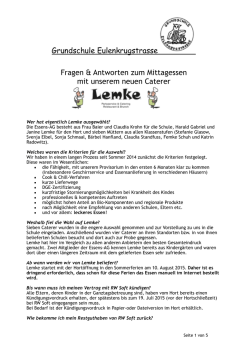 Caterer Lemke Fragen und Antworten