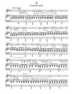 Ich grolle nicht transposed to A major