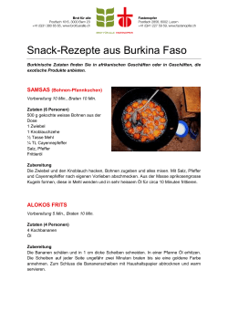 Snack-Rezepte aus Burkina Faso