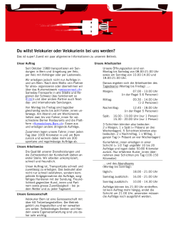 Infoblatt - Velokurier Bern