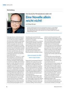 Eine Novelle allein reicht nicht!