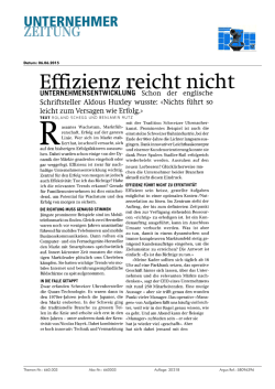 Effizienz reicht nicht