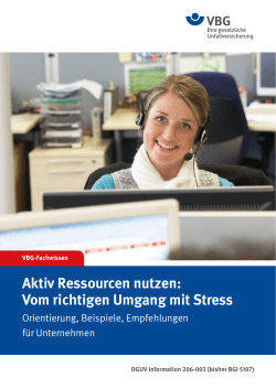 Vom richtigen Umgang mit Stress (BGI 5107)