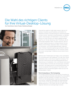 Die Wahl des richtigen Clients f&uuml;r Ihre Virtual-Desktop-L&ouml;sung