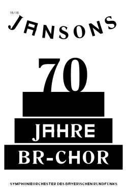 Programmheft Zum Konzert Jubiläumskonzert des BR - BR