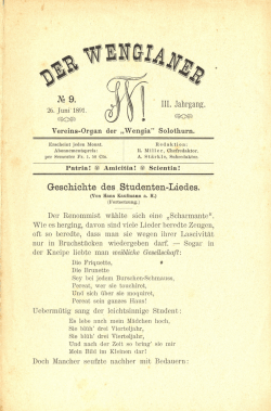 III. Jahrgang. Geschichte des. Studenten