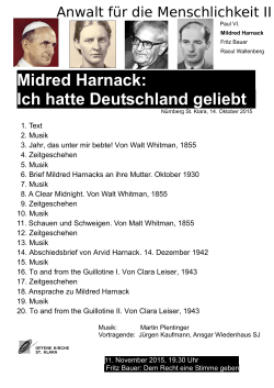 Midred Harnack: Ich hatte Deutschland geliebt t