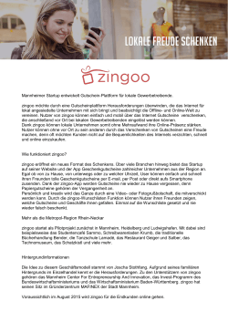 zingoo- Lokale Freude schenken Mannheimer Startup entwickelt