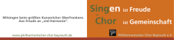 Singen ist Freude Chor ist Gemeinschaft