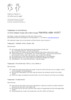 Ist meine religi&ouml;se Gruppe