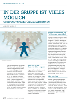 In der Gruppe ist vieles m&ouml;glich, 2/2015, S.20-21