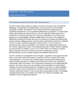 KONZEPTION – KEEP COOL GRUPPE CARLO COLLODI SCHULE