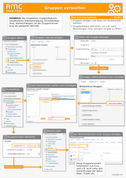 Gruppen verwalten - Academic Moodle Cooperation