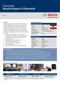 Fact sheet Bosch-Gruppe in Österreich
