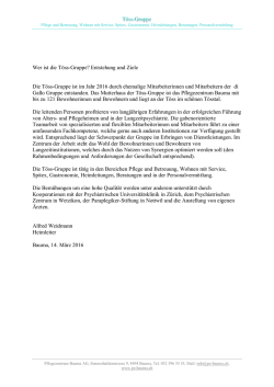 Info T&ouml;ss-Gruppe - Pflegezentrum Bauma