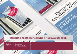 DAZ Mediadaten 2016 - Deutsche Apotheker Zeitung