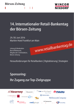 Börsen-Zeitung - Retailbankentag