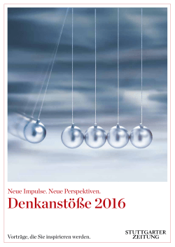 Denkanstöße 2016 - Stuttgarter Zeitung Denkanstösse