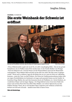 Jungfrau Zeitung - Die erste Weinbank der