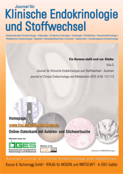 Ein Hormon stellt sich vor: Klotho