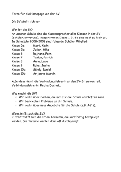 Die SV stellt sich vor - James-Rizzi