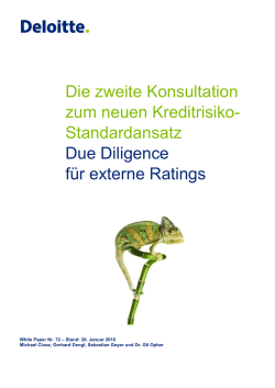 Die zweite Konsultation zum neuen Kreditrisiko