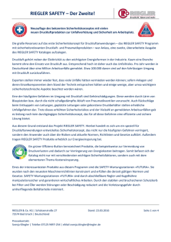 RIEGLER SAFETY – Der Zweite!