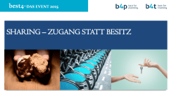 SHARING – ZUGANG STATT BESITZ