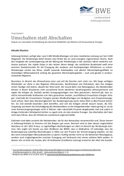Impulspapier "Umschalten statt Abschalten"