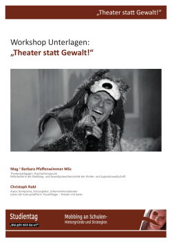 Workshop Unterlagen: „Theater statt Gewalt!“